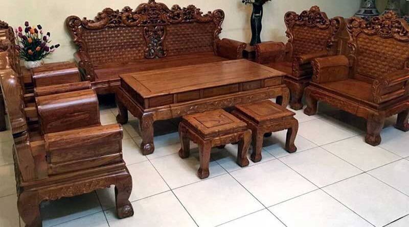 Bàn ghế gỗ phòng khách giá rẻ tại Thanh Hóa