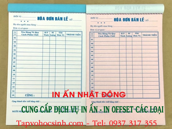 Top 7 gói in hóa đơn bán lẻ 2 liên “đáng tiền” – giấy dai, mực rõ, xé ngọt tay Top 7 gói in hóa đơn bán lẻ 2 liên “đáng tiền” – giấy dai, mực rõ, xé ngọt tay