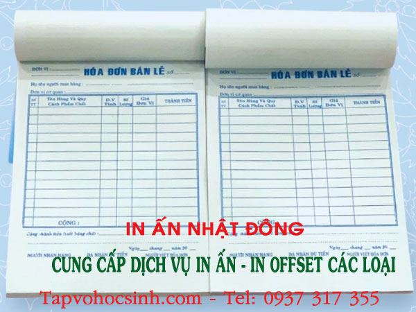 giá in hoá đơn bán lẻ Gò Vấp