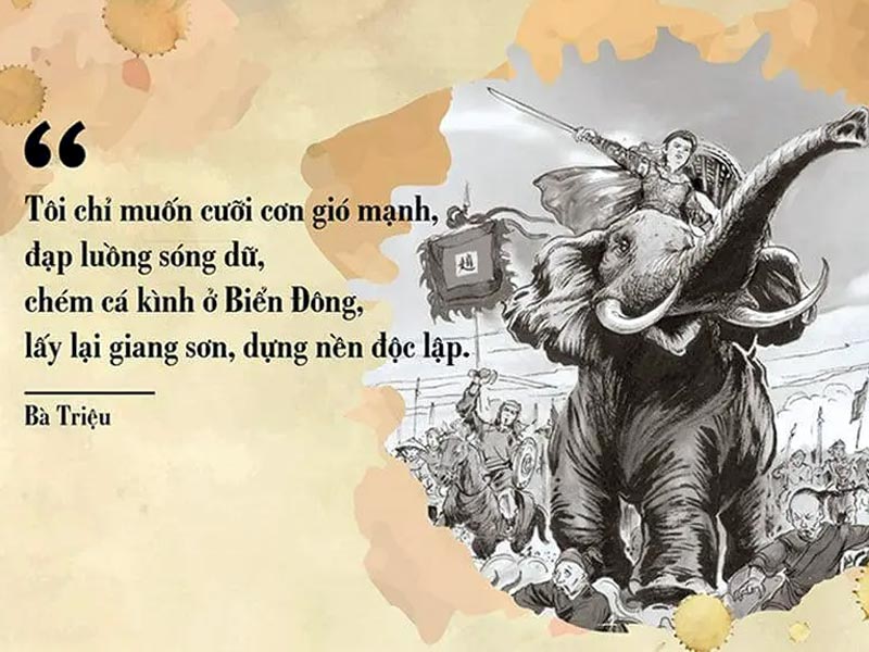 Bà Trưng, Bà Triệu có quan hệ gì - Bí mật về 2 bà với 1 câu trả lời duy nhất 4 Ảnh minh hoạ về bà Triệu