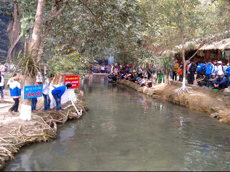 Suối cá Thần Cẩm Lương tại xứ Thanh - Chốn kỳ diệu giữa lòng đất mẹ 3 Quang cảnh một ngày bình thường ở suối cá Thần