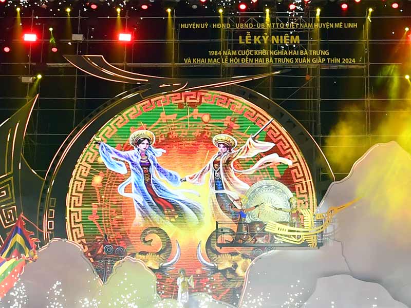 Bà Trưng, Bà Triệu có quan hệ gì - Bí mật về 2 bà với 1 câu trả lời duy nhất 2 Ảnh minh hoạ lễ hội kỷ niệm khởi nghĩa Hai Bà Trưng