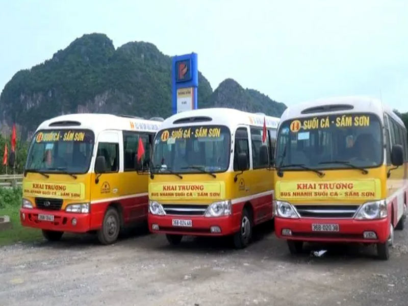 Xe khách đi suối cá Thần từ Sầm Sơn