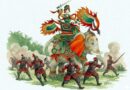 Ảnh minh hoạ về bà Triệu cưỡi voi ra trận đánh giặc Đông Ngô